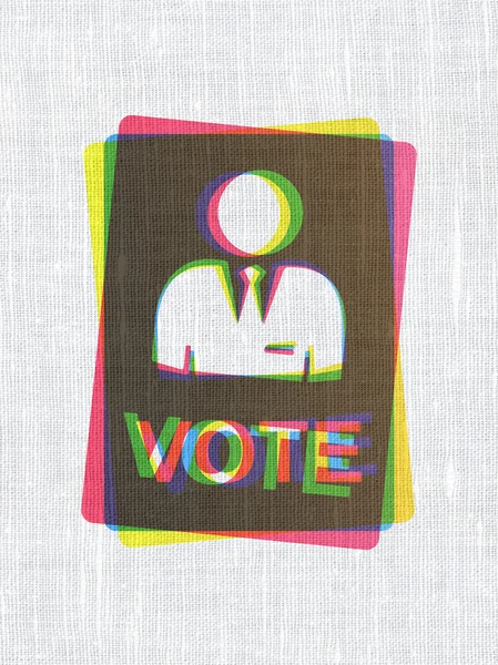 Politics concept: Ballot on fabric texture background — Stockfoto