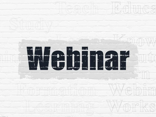 Education concept: Webinar on wall background — Stock Photo, Image