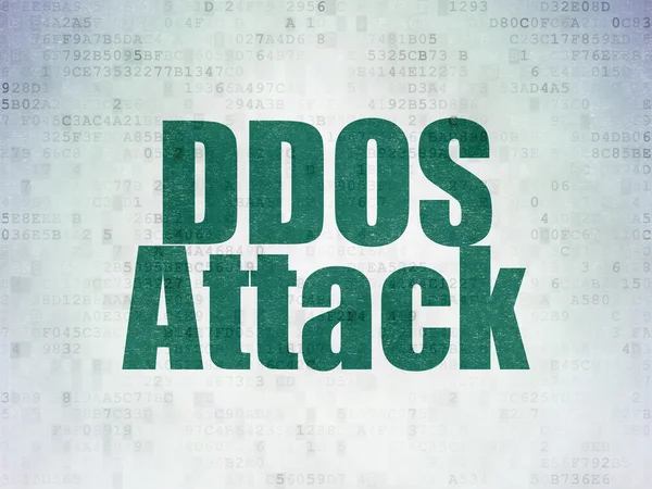 Sicherheitskonzept: DOS-Angriff auf digitalen Papierhintergrund — Stockfoto