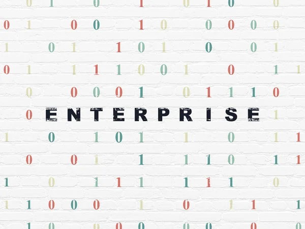 Concetto di finanza: Enterprise on wall background — Foto Stock