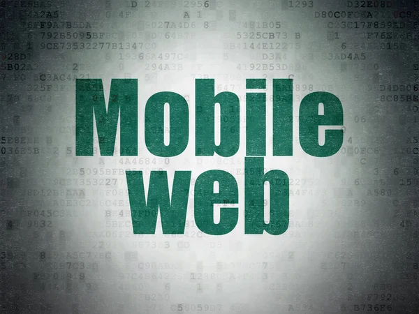 Concetto di Web design: Web mobile su sfondo carta digitale — Foto Stock