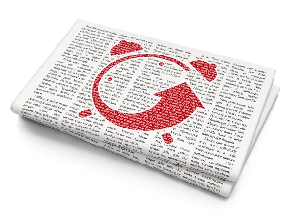 Time concept: Alarm Clock on Newspaper background — 图库照片