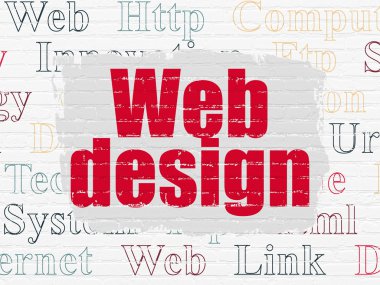 Web Tasarım: Web tasarım duvar arka plan üzerinde