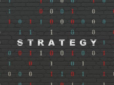 İş kavramı: duvar arka plan stratejisi