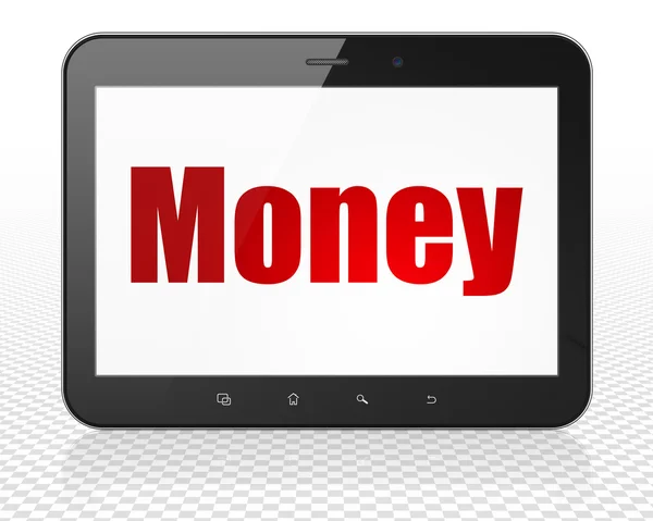 Banking concept: Tablet Pc Computer with Money on display — Stock Photo, Image