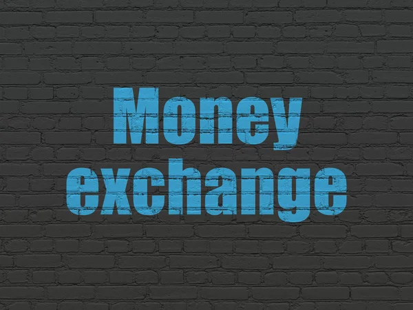 Banking concept: Money Exchange on wall background — Stock Photo, Image
