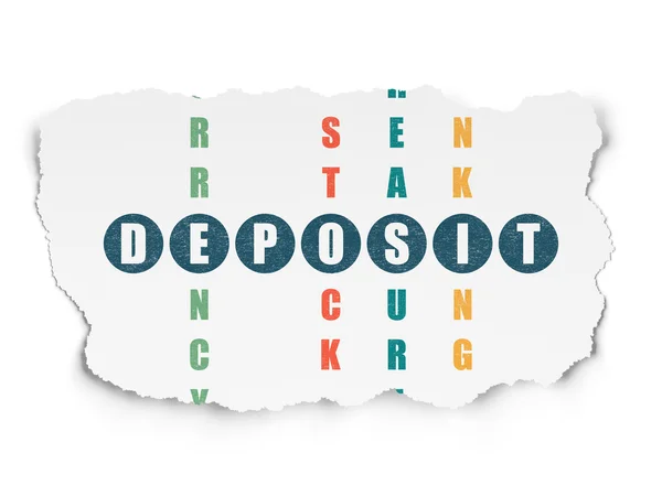 Currency concept: Deposit in Crossword Puzzle — Stock Photo, Image