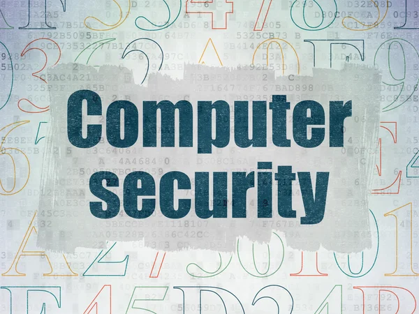 Концепція захисту: Комп'ютерна безпека на фоні цифрового паперу — стокове фото
