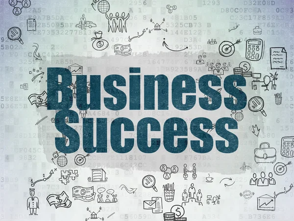 Business concept: Business Success on Digital Paper background — Stock fotografie