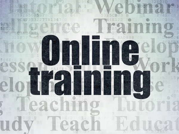 Concetto di istruzione: formazione online su sfondo carta digitale — Foto Stock