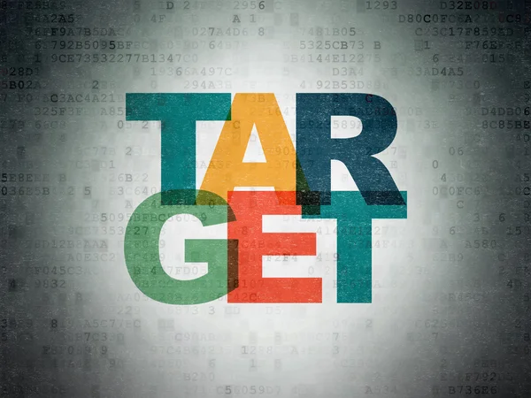 Business concept: Target on Digital Paper background — Stock Photo, Image