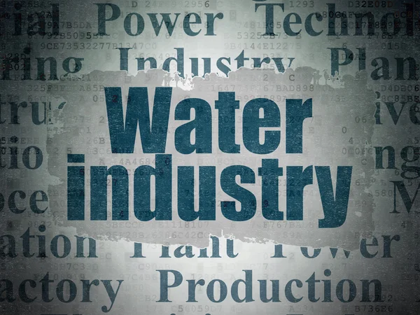 Manufacuring concept: Water Industry on Digital Paper background — Stock Fotó