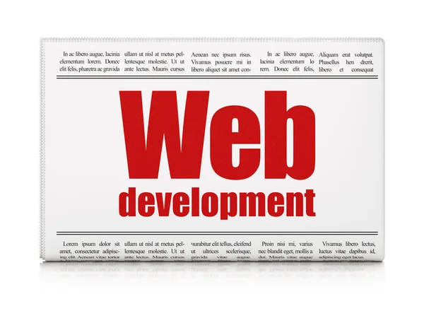 Web-Design-Konzept: Zeitung Schlagzeile Web-Entwicklung — Stockfoto