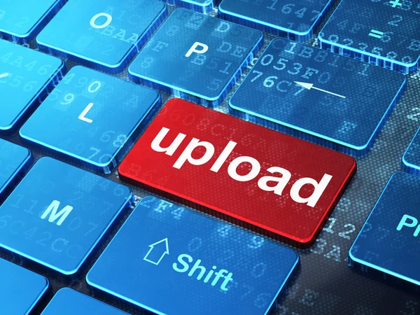 Web design concept: Upload on computer keyboard background — Stock Photo, Image