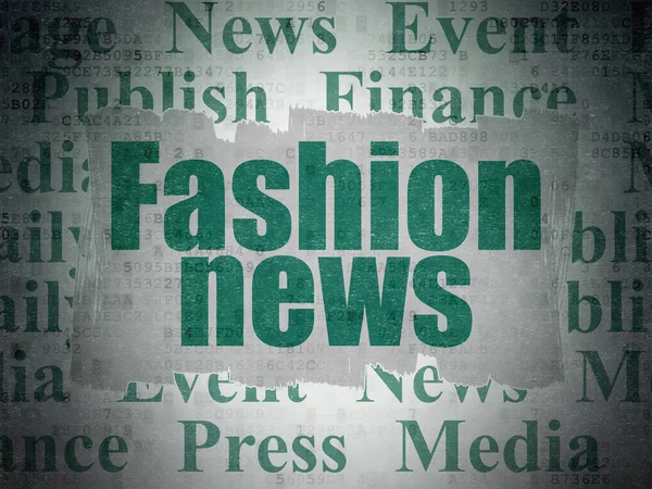 Concetto di notizie: Fashion News su sfondo Digital Paper — Foto Stock