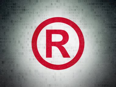 Law concept: Registered on Digital Paper background