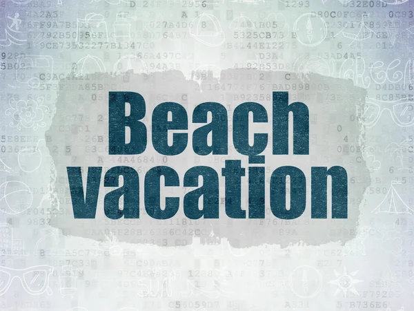 Vacation concept: Beach Vacation on Digital Paper background — Stock fotografie