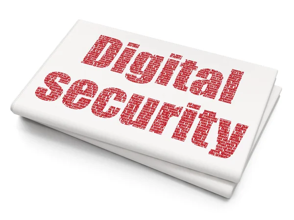 Privacy concept: Digital Security on Blank Newspaper background — Stock Photo, Image