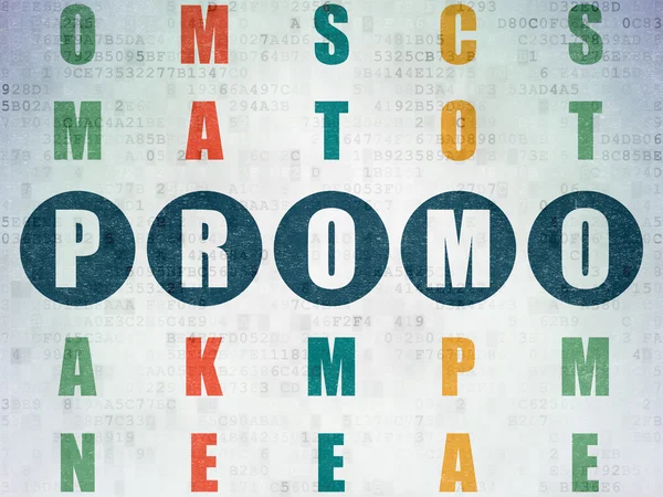 Marketing concept: Promo in kruiswoordraadsel — Stockfoto