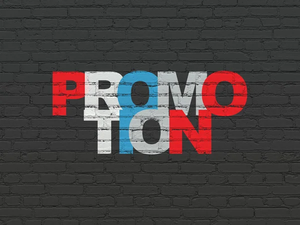 Marketing concept: Promotion on wall background