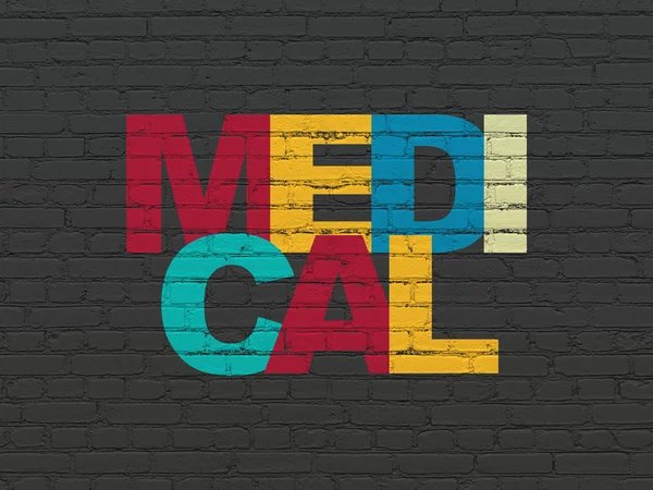 Medicine concept: Medical on wall background — Stock Photo, Image