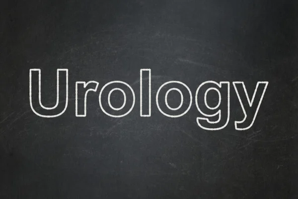 Conceito de medicina: Urologia sobre fundo quadro-negro — Fotografia de Stock