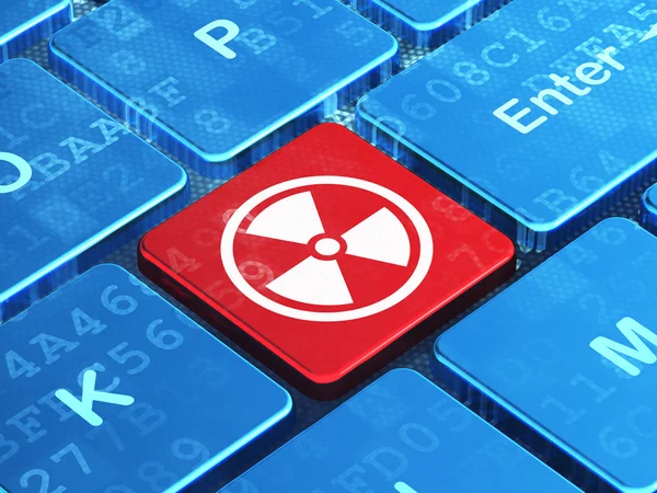 Science concept: Radiation on computer keyboard background — Stock Photo, Image