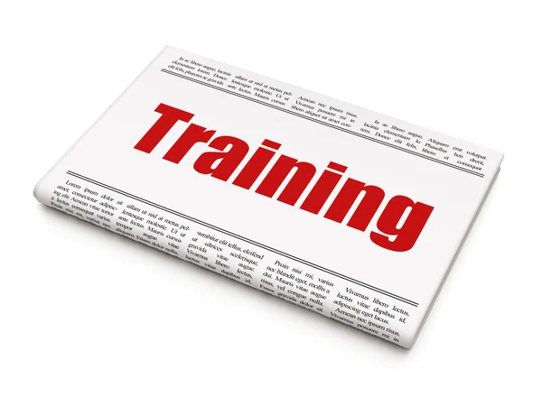 Education concept: newspaper headline Training — Stock Photo, Image