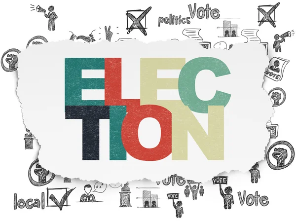 Political concept: Election on Torn Paper background — Stock Photo, Image