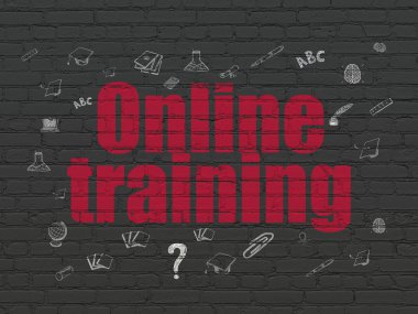 Kavram öğrenme: Online Eğitim duvar arka plan üzerinde
