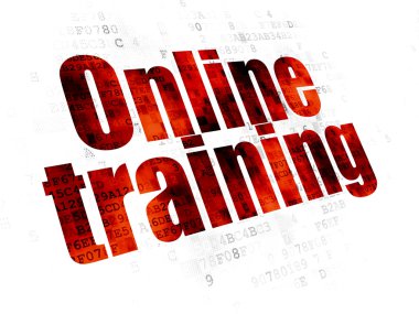 Eğitim kavramı: dijital arka plan üzerinde Online Eğitim