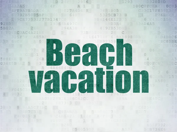 Tourism concept: Beach Vacation on Digital Paper background — Stock fotografie