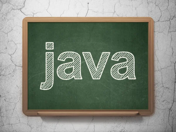 Software concept: Java on chalkboard background — ストック写真