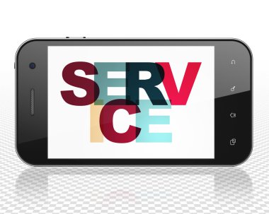 İş kavramı: Smartphone ekranda Servisi