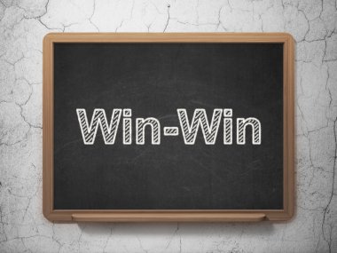 Business concept: Win-Win on chalkboard background