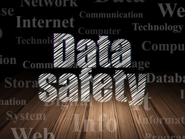 Veri kavramı: grunge karanlık odada veri güvenliği