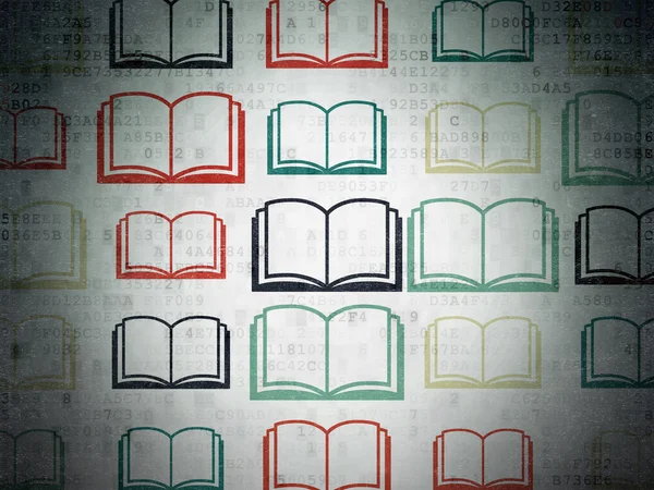 Science concept: Book icons on Digital Paper background — 스톡 사진