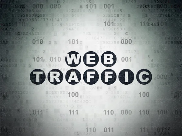 Concept de conception Web : trafic Web sur fond de papier numérique — Photo