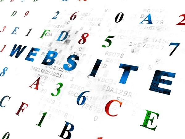 Concetto di sviluppo web: sito web su sfondo digitale — Foto Stock
