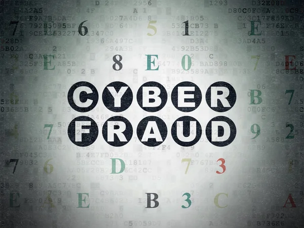 Conceito de privacidade: Cyber Fraud on Digital Paper background — Fotografia de Stock