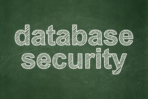 Концепция безопасности: Безопасность базы данных на фоне доски — стоковое фото