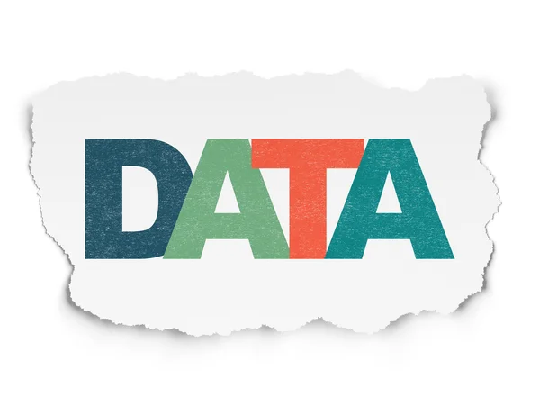 Concepto de información: datos sobre el fondo del documento desgarrado —  Fotos de Stock