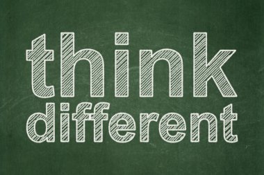 Education concept: Think Different on chalkboard background