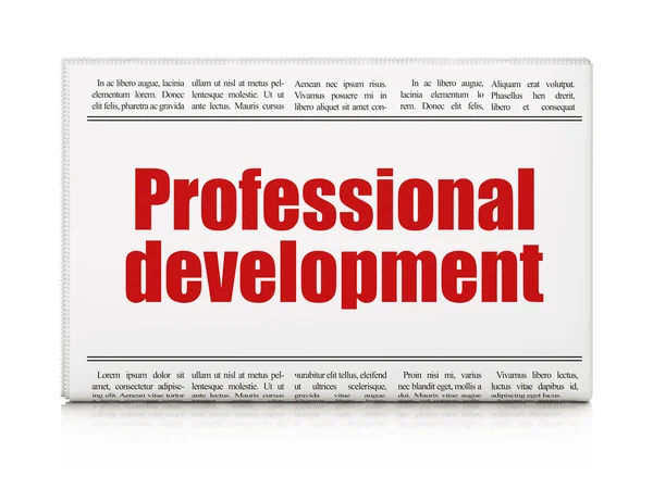 Education concept: newspaper headline Professional Development — стокове фото