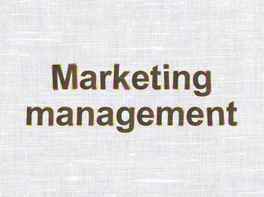 Marketing concept: Marketing Management on fabric texture background