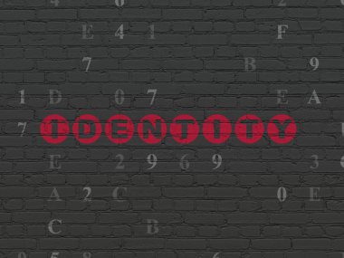 Güvenlik kavramı: duvar arka plan üzerinde kimlik