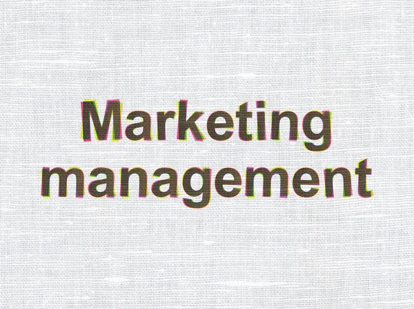 Marketing-Konzept: Marketing-Management auf textilem Hintergrund — Stockfoto