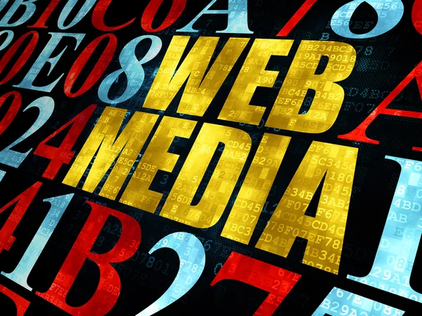 Web design concept: Web Media on Digital background — Stock Photo, Image