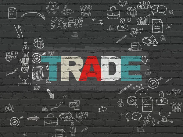 Finance concept: Trade on wall background — Stock Photo, Image