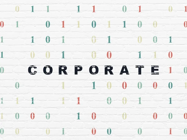 Business concept: Corporate on wall background — Stock Photo, Image